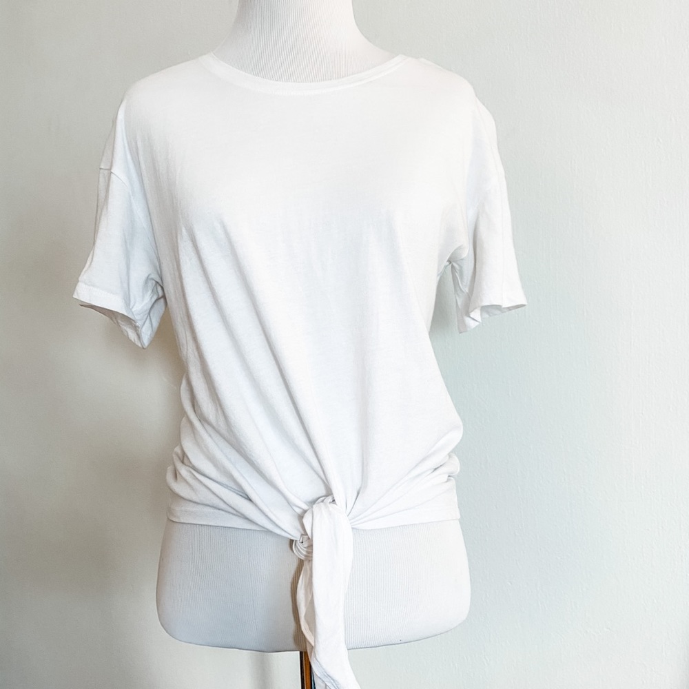 New Look White Tie Front Tee Shirt